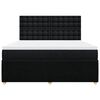 vidaXL Boxspringbett mit Matratze Schwarz 180x200 cm Stoff