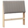 vidaXL Gepolstertes Kopfteil Taupe 90 cm Massives Kiefernholz