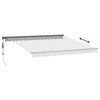 vidaXL Markise Automatisch mit LEDs Anthrazit & Wei&szlig; 400x350 cm