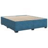 vidaXL Boxspringbett mit Matratze Blau 200x200 cm Samt