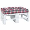 vidaXL Palettenkissen Rot Karomuster 120x80x12 cm Stoff
