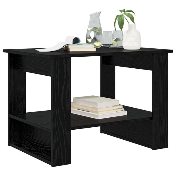 vidaXL Couchtisch Schwarz Eichen-Optik 72 x 50 x 50 cm Holzwerkstoff