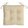 vidaXL Stuhlkissen 2 Stk. Beige 40x40x7 cm Oxford-Gewebe