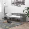 vidaXL Tagesbett mit Matratze 90x200 cm Grau Kiefer Massivholz