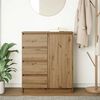 vidaXL Sideboard mit Schubladen Artisan-Eiche 71x35x84cm Holzwerkstoff