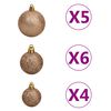vidaXL K&uuml;nstlicher Weihnachtsbaum Beleuchtung Kugeln 120cm 230 Zweige