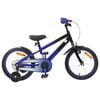 vidaXL Kinderfahrrad 16 Zoll f&uuml;r 4-6 Jahre alt Blau Schwarz
