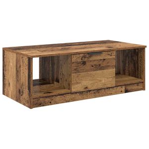 vidaXL Couchtisch mit Schubladen Altholz 102 x 50 x 36cm Holzwerkstoff