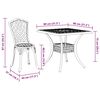 vidaXL Gartentisch Set 3 pcs Wei&szlig; Gussaluminium
