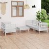 vidaXL 6-tlg. Garten-Lounge-Set Wei&szlig; Kiefer Massivholz