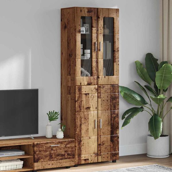 vidaXL Highboard mit Regal Altholz 60 x 35 x 182 cm Holzwerkstoff