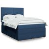 vidaXL Boxspringbett mit Matratze Blau 140x190 cm Stoff