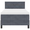 vidaXL Boxspringbett mit Matratze Dunkelgrau 100 x 200 cm Samt