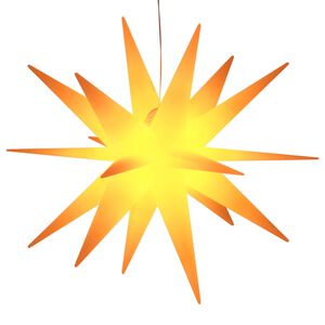 vidaXL LED-Weihnachtsstern Faltbar Gelb 43 cm