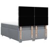 vidaXL Boxspringbett mit Matratze Hellgrau 140x190 cm Stoff