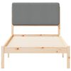 vidaXL Bettgestell mit gepolstertem Kopfteil Hellgrau 80 x 200 cm