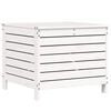 vidaXL Gartenhocker Wei&szlig; 62x63,5x53,5 cm Massivholz Kiefer