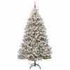 vidaXL K&uuml;nstlicher Weihnachtsbaum Gr&uuml;n und Wei&szlig; 240 cm PVC und Metall