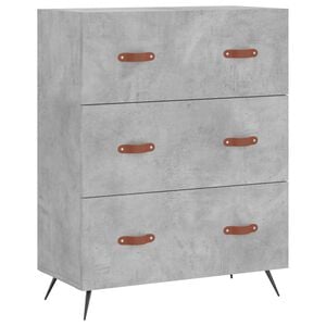vidaXL Kommode Betongrau 69,5x34x90 cm Holzwerkstoff