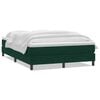 vidaXL Boxspringbett mit Matratze Dunkelgr&uuml;n 140x210 cm Samt