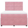 vidaXL Boxspringbett mit Matratze Rosa 140x200 cm Samt