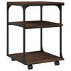 vidaXL Druckerst&auml;nder 3 Ablagen Braun Eichen-Optik 43x48x64 cm