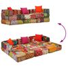 vidaXL 3-Sitzer Modularer Pouf Patchwork Stoff