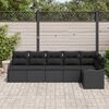 vidaXL Gartensofa-set Schwarz Poly-Rattan