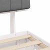 vidaXL Bettgestell mit gepolstertem Kopfteil Hellgrau 90 x 190 cm