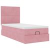 vidaXL Ottoman-Bett mit Matratzen Rosa 90x200 cm Samt