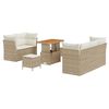 vidaXL Garten-Sofa-Set 8 pcs Beige Poly-Rattan