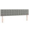 vidaXL Kopfteile Hellgrau 200x5x78/88 cm Samt