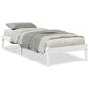 vidaXL Massivholzbett Extra Lang ohne Matratze Wei&szlig; 90x220 Kiefernholz