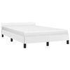 vidaXL Bettgestell mit Kopfteil ohne Matratze Wei&szlig; 120x200 cm