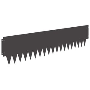 vidaXL Raseneinfassung 20 pcs 103 x 25 cm Metall Schwarz