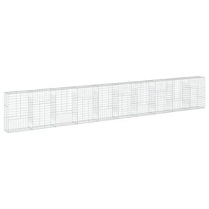 vidaXL Gabione mit Deckel 1000x50x150 cm Verzinktes Eisen