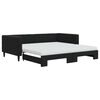 vidaXL Tagesbett Ausziehbar mit Matratzen Schwarz 100x200 cm Samt
