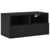 vidaXL TV-Wandschrank Schwarz 60x30x30 cm Holzwerkstoff