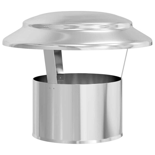 vidaXL Regenabdeckung Schornstein Silber 25 x 25 x 20 cm Edelstahl