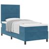 vidaXL Boxspringbett mit Matratze Dunkelblau 90 x 200 cm Stoff