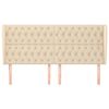 vidaXL Kopfteil mit Ohren Creme 183x23x118/128 cm Stoff