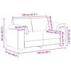vidaXL Sofa 3 pcs Dunkelgrau 219 x 80 x 82 cm Leinenmischgewebe