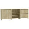 vidaXL 3-tlg. Sideboard Sonoma-Eiche Holzwerkstoff