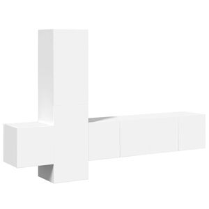 vidaXL 5-tlg. TV-Schrank-Set Wei&szlig; Holzwerkstoff