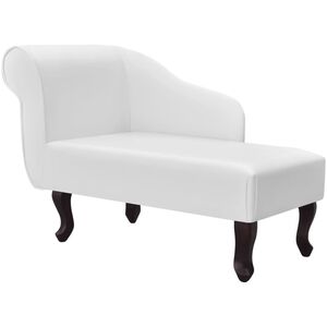 vidaXL Chaiselongue Wei&szlig; Kunstleder