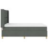 vidaXL Boxspringbett mit Matratze mit LED Grau 140 x 190 cm Stoff