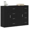 vidaXL Sideboard 2 pcs Schwarz Eichen-Optik 60 x 31 x 84 cm