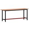 vidaXL Werkbank 200x55x81,5 cm Massivholz Buche und Metall