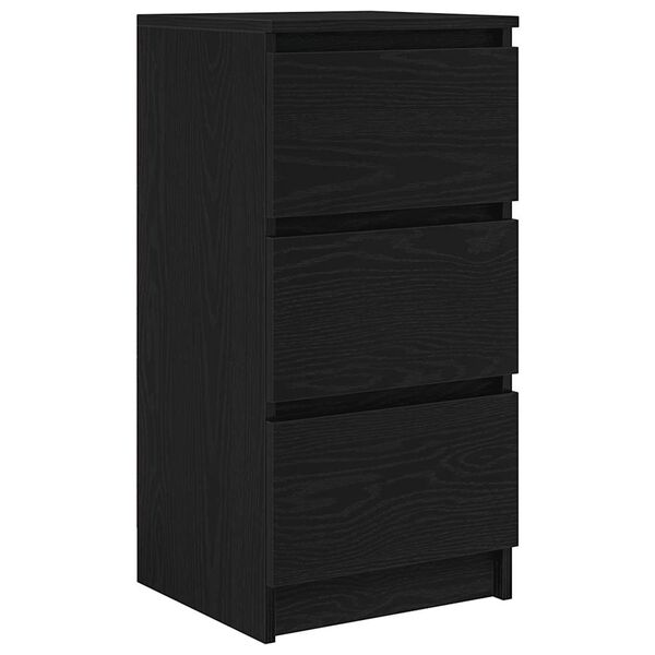 vidaXL Sideboard Schwarz Eichen-Optik 37,5x35x76 cm Holzwerkstoff