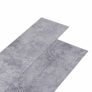 vidaXL Selbstklebende PVC-Bodenplanken Zementgrau 30,5 x 61 cm 28 Stk.